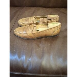 Men's Bragano Penny Loafers Brown Leather Size 10.5 M